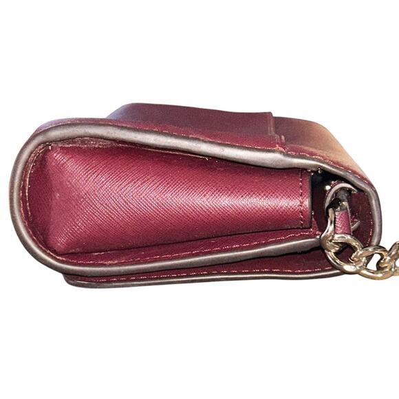 Kate Spade Cameron Small Flap Leather Burgundy Crossbody Bag - Picture 3 of 9